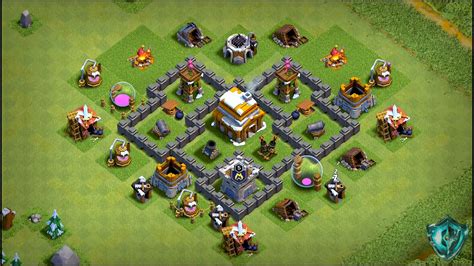 best town hall 4 base layout.